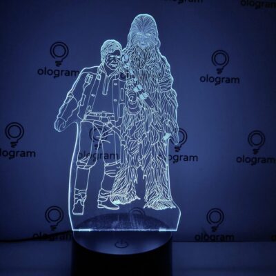 han-chewbacca-blanco Han Solo y Chewbacca (Star Wars)
