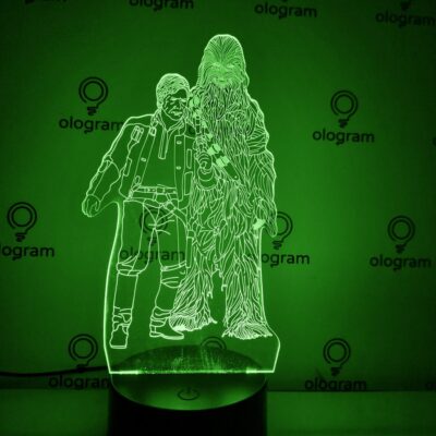 han-chewbacca-verde Han Solo y Chewbacca (Star Wars)